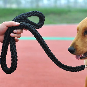 Laisse de grand <span class=keywords><strong>chien</strong></span> tressée en nylon robuste boucle de corde de traction durable solide <span class=keywords><strong>pour</strong></span> les longes tricotées à la main de chiens de taille moyenne - Product Image 1
