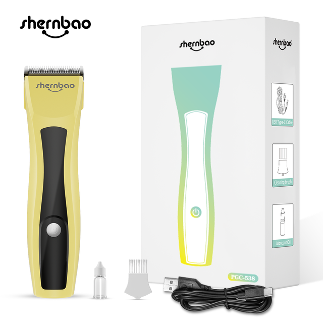 Shernbao PGC-538 Pet Electric Clipper Dog Shaver Clippers Pet Grooming Trimmer Professional Grooming Clippers Dog Hair Cutter