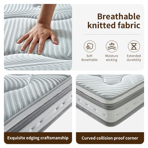 Single Full Size Orthopedic Breathable Spring Mattress Soft <b>Quilted</b> Foam Hotel 400g/m Ice-Cool Knitted Fabric Roll in a Box Home - Product Image 2