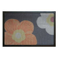 Tapis personnalisé en TPE, tapis en polyester pour gratter la boue, paillasson coussiné en maille élastique, paillasson d'entrée en caoutchouc