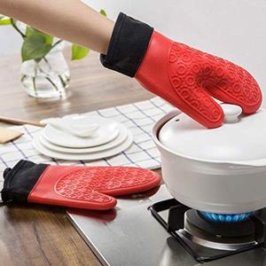 High Quality <b>Silicone</b> Oven Mitts with Dots Heat Protection <b>Gloves</b> for Kitchen Microwave Oven - Product Image 5