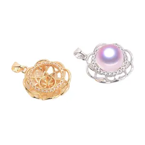 wholesale pearl pendant mountings gold plating pendant mounts for pearl pendant diy No.31