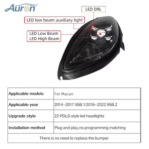 Auron โคมไฟหัวบีมสี่ดวงแปลงแบบเก่าเป็นใหม่12V 6000K 36W 6000 LM LED CSP สำหรับ Macan 2014-2022ไฟเรโทรฟิต/อัพเกรด - Product Image 3