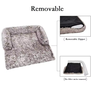 Luxury Square <strong>Dog</strong> Mat Foldable Faux Fur Cushion Cover Winter Warm Plush Cat Nest <strong>Kennel</strong> Blanket Washable Sofa Bed Mat for Pets - Product Image 3