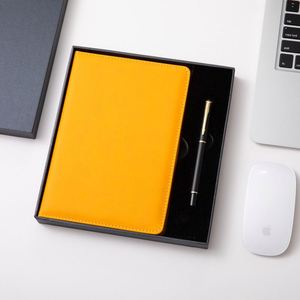 Artículos de regalo de negocios Conjunto de oficina Espiral promocional Diario diario Planificador de cuero Cuaderno y bolígrafo Caja de regalo Juego de papelería - Product Image 4