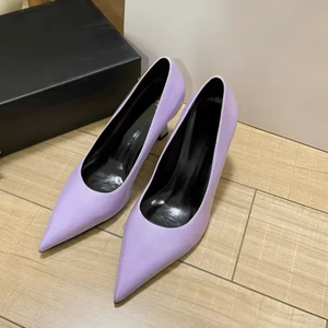 Zapatos de Tacón Alto de Cuero Genuino para Mujer, Zapatos de Boda de Lujo con Suela Roja, Punta Abierta, Plantilla de PU, Gran Marca, Versacees para Mujer, Gran Venta - Product Image 2