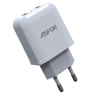 ASPOR <strong>Cheap</strong> Price Dual USB Port 5V 2.4A 12W Travel Wall Charger <strong>UK</strong> US EU Plug Home Use Electric PD Mobile Phone - Product Image 5