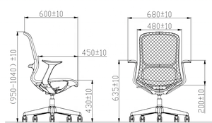 Silla de Oficina Ergonómica Moderna ICON, Cómoda, Giratoria, Ajustable, de Nailon y Malla, para Conferencias - Product Image 2