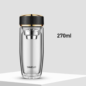 SIMELO 270ML <span class=keywords><strong>affari</strong></span> <span class=keywords><strong>di</strong></span> tè separazione doppio strato termostabilità in vetro tazza per fare il tè tazza con filtro per il tè - Product Image 6
