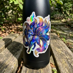 Pegatinas de Vinilo Holográficas Personalizadas, Calcomanías de Zorro Holográficas Impermeables para Decoración de Botellas de Agua, Pegatina de Vinilo Troquelada - Product Image 6