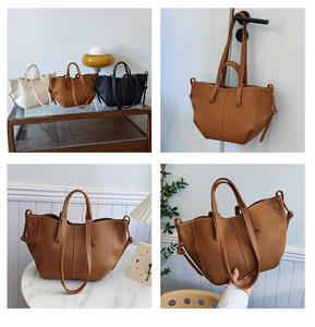 Fabricants de sacs à main seau fourre-tout en cuir PU à la mode de haute qualité - Product Image 4