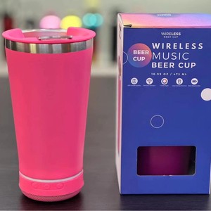 Offres Spéciales avec système audio 16oz bouteille d'eau isolée en acier inoxydable à double paroi <span class=keywords><strong>verre</strong></span> à bière design classique - Product Image 1