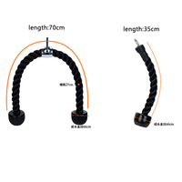 OEM/ODM câble de traction pour triceps en nylon et acier robuste de 27 36 pouces, corde d'entraînement d'exercice intérieur noire, poids de 20kg