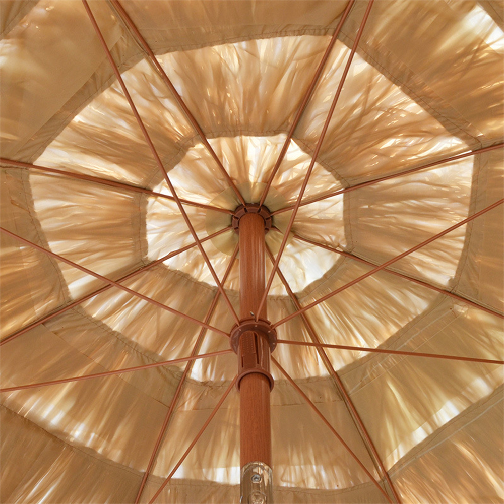 Toldo plegable de paja de bambú, rafia natural de Palma, sombrillas de paja, sombrillas de playa al por mayor de Vietnam/