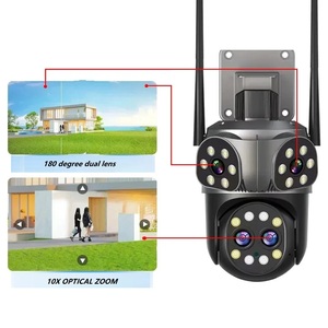 Thông Minh Nhà Máy Ảnh Với 4 Ống Kính 180 Độ Xem 10X Zoom Quang Học Đầy Màu Sắc Tầm Nhìn Ban Đêm Bluetooth Nhanh Chóng Cặp Wifi CCTV Máy Ảnh - Product Image 1