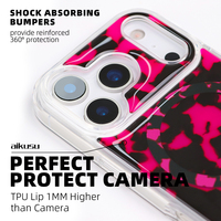 Coque arrière en tortue framboise Aikusu pour IPhone 17 Pro Max 17 Air 17 Pro 16 15 14 Pro Max Phone Case