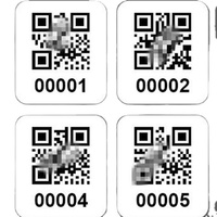 Etiquetas Adhesivas con Código de Barras y Número de Serie Impresos con Logotipo Personalizado, Impresión de Datos Variables, Número de Seguridad Aleatorio, Rollo de Etiquetas con Código QR