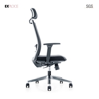 Chaise de bureau de direction ergonomique de luxe à dossier haut, chaise de bureau pivotante, chaise de jeu en maille