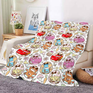 ผ้าห่มเด็กพิมพ์ลายการ์ตูนกระต่ายไข่อีสเตอร์น่ารัก ผ้าฟลีซเนื้อนุ่ม ผ้าห่มคลุมเตียง ผ้าขนหนูสำหรับเดินทาง - Product Image 5