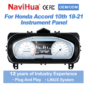 NaviHua สำหรับ Honda Accord รุ่นที่ 10 ปี 2018-2021 ชุดอัพเกรดแผงหน้าปัดดิจิตอลสำหรับ Honda Accord รุ่นที่ 10 ปี 2018-2021 จอแสดงผลดิจิตอล LCD - Product Image 1