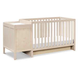 Culla Convertibile in Legno Massello Durevole per Neonati <span class=keywords><strong>con</strong></span> Cassetto Portaoggetti per Soggiorno, Ospedale e Hotel - Product Image 5