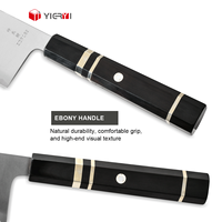 Couteaux de chef super pointus personnalisés japonais ZDP189 couteau de chef en acier composite manche en bois d'ébène couteau de cuisine cadeau