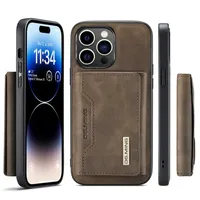 Étui portefeuille magnétique 2-en-1 en cuir de haute qualité avec fentes pour cartes pour iPhone 17 16 15 14 Pro Max 13 12 11