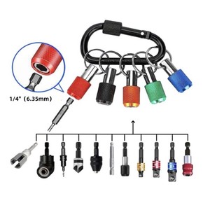 Portapuntas de destornillador de liberación rápida con vástago hexagonal de 1/4'' y cabezal magnético, llavero de cambio rápido, envío directo - Product Image 3