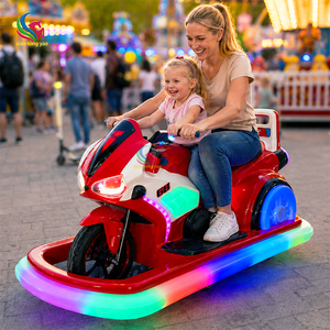 Moto électrique pour enfants en fibre de verre, voiture tamponneuse à batterie avec lumières LED pour centre commercial et parc d'attractions - Product Image 1