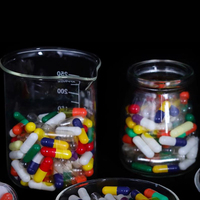 Capsules médicales vides de matériel naturel végétarien coloré transparent et personnalisé clair HPMC