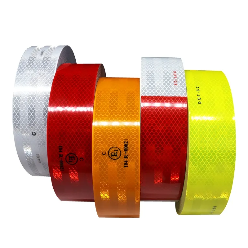 Radium Tape Truck Selbst klebende Reflect Tapes Reflect Reflector Aufkleber Rot Weiß Dotc2 Reflective Truck Warning Tape Sticker