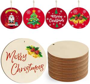 Wooden Pendant Cartoon Customizable <strong>Christmas</strong> Wooden Ornament Hanging Wood Crafts Decorations with Custom <strong>Logo</strong> - Product Image 5