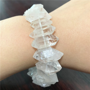 Bracelet en cristal de quartz Herkimer double extrémité, matière première naturelle brute, pour traitement, vente en gros - Product Image 4