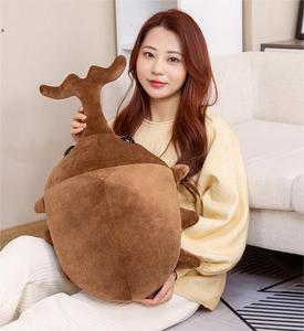 Nouvel oreiller en peluche en forme de <span class=keywords><strong>rhinocéros</strong></span> brun de dessin animé, jouet insecte doux et rembourré, coussin à câliner pour la décoration de chambre - Product Image 3