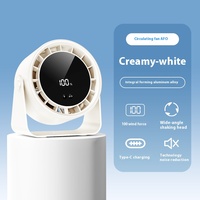 Ventilador de Escritorio sin Aspas de Alta Calidad, Montado en la Pared, con 100 Velocidades, Alimentado por USB, Circulación de Aire, Apto para Oficina, Exteriores y Camping