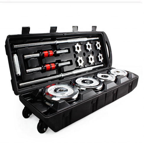 Оба литого железа хрома для гимнастического зала и ФИТА установка для тяжелой атлетики бампер штанга гантельного типа