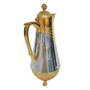 Vàng Cổ Điển Thiết Kế Logo Đồ Dùng Gia Đình Với Nắp Cách Điện Bình Chân Không Cho Cắm Trại Phục Vụ Hot Thực Phẩm Hoặc Đồ Uống - Product Image 2