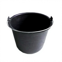 Seau de construction en plastique noir renforcé de 12 L, pots à fleurs professionnels, écologiques, biodégradables, personnalisables