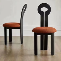 Chaise de salle à manger en bois massif au design classique moderne, style nordique, pour hôtel et villa, avec revêtement, meubles de table et chaises de salle à manger