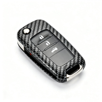 Étui pour clé de voiture en fibre de carbone à effet écaille de poisson, résistant aux rayures, anti-oxydation, protection complète, certifié CE
