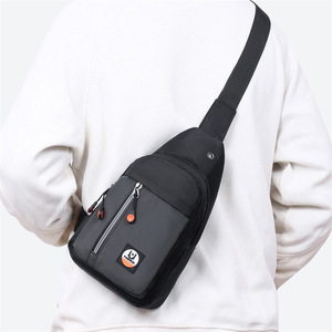 Men's Chest Bag Oxford Cloth Multi Layer Storage Shoulder Bag For Everyday Use Gray Black Green Blue - Product Image 4
