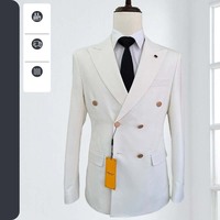 2025 costumes haute couture ensemble triple pièce costume homme double boutonnage pour réunions d'affaires