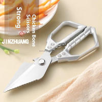 Ciseaux de cuisine multifonctionnels épaissis, robustes, pour couper les os de poulet, ciseaux de cuisine à grande tête