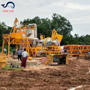 Machine de mélange d'asphalte à faible coût de production Usine de mélange d'asphalte mobile Petite mini usine de mélange de béton de bitume - Product Image 4