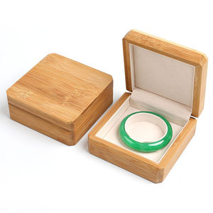 Box Beads New Solid Wood Custom Wholesale Bamboo Wooden Jewelry Box Ring Beads Bracelets Necklace Jewelry Packaging Boxes