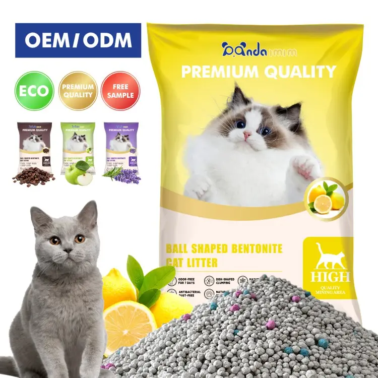 Supplier OEM carbon dust free high quality bentonite cat litter Hot new product bentonite cat litter sand