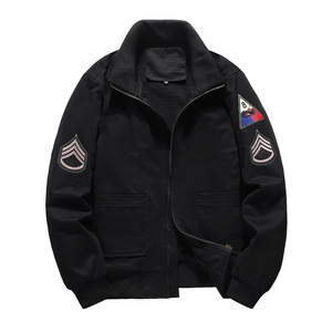 Vestes de travail en molleton <span class=keywords><strong>d</strong></span>'hiver pour hommes, style aviateur MA1, en coton épais doublé de polaire, de style Brad Pitt Fury WW2 Tank Tactic, en gros - Product Image 5