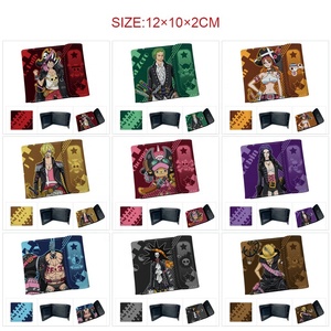 Cartera Corta de Cuero PU con Hebilla Oculta de Anime One Piece de Luffy Zoro, Tarjetero Plegable, Monedero para Estudiantes - Product Image 1
