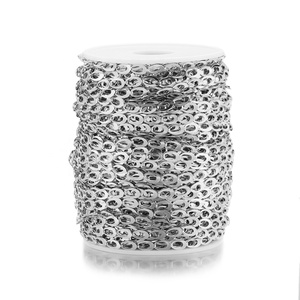 Cadenas Hechas a Mano <span class=keywords><strong>de</strong></span> Acero Inoxidable <span class=keywords><strong>de</strong></span> 5 mm <span class=keywords><strong>de</strong></span> Ancho, Huecas, Curvadas, <span class=keywords><strong>de</strong></span> Doble Capa, con Diseño <span class=keywords><strong>de</strong></span> Gota <span class=keywords><strong>de</strong></span> Agua, para Accesorios <span class=keywords><strong>de</strong></span> Joyería - Product Image 3