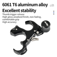 Aides au tir à l'arc SPG Bow Release 3/4 doigts pour arcs à poulies de chasse en alliage d'aluminium 360 °   Déclencheurs de Pince à Étrier Rotatifs pour Équipement